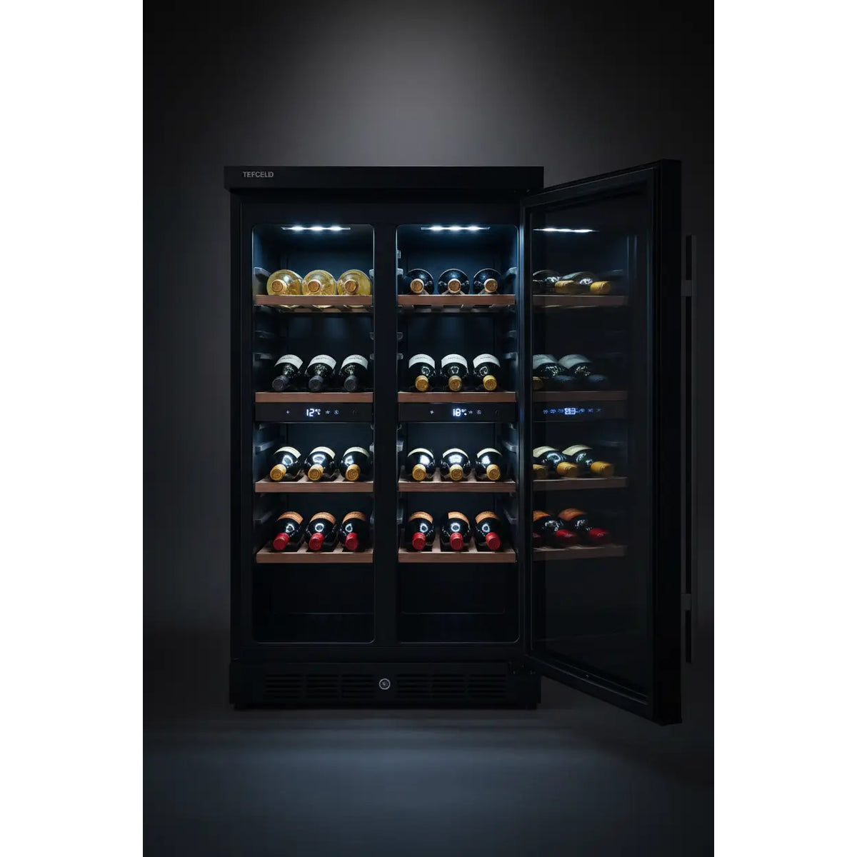 Tefcold TFW250S — 65 Bottle Freestanding Dual Zone Wine Fridge