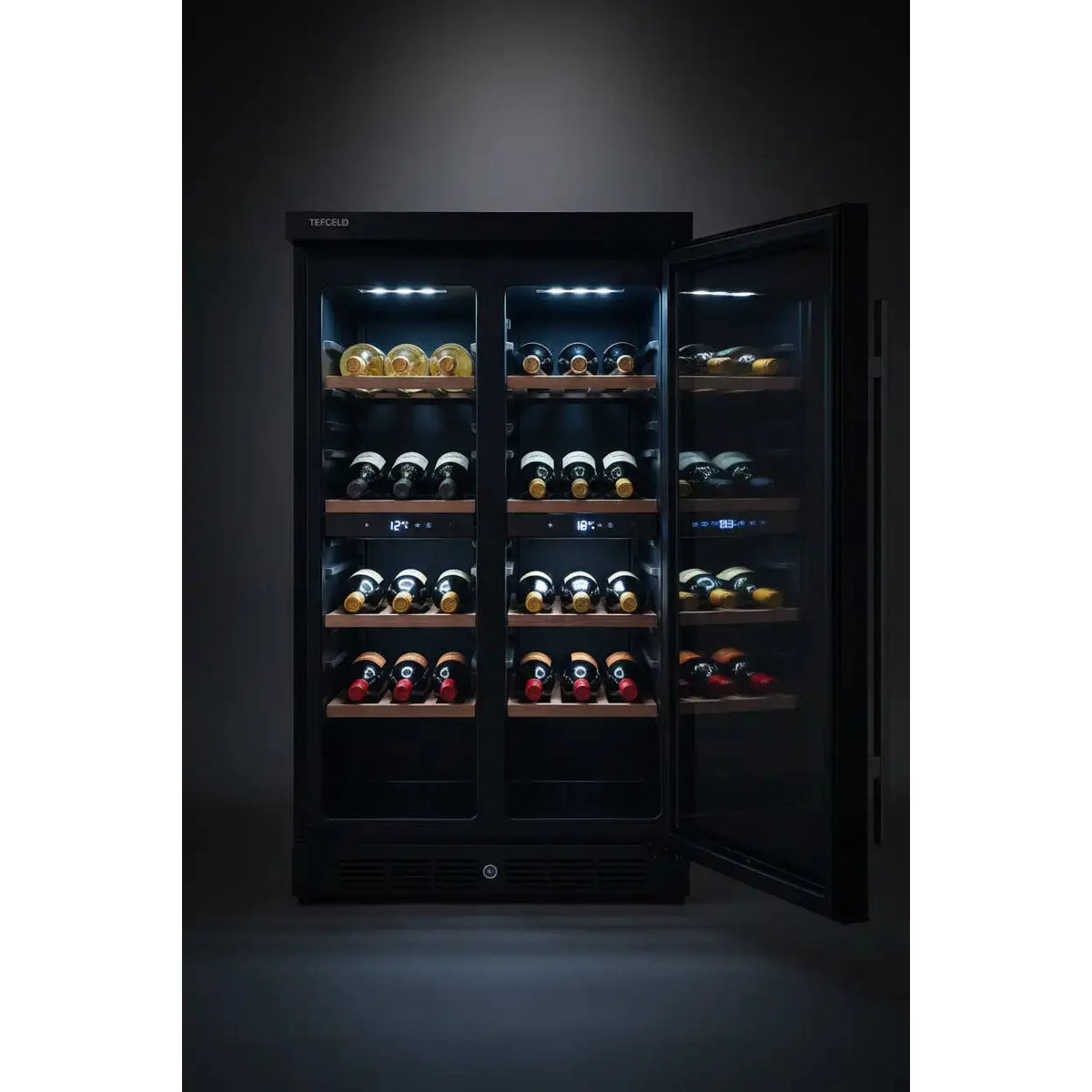 Tefcold TFW250S — 65 Bottle Freestanding Dual Zone Wine Fridge