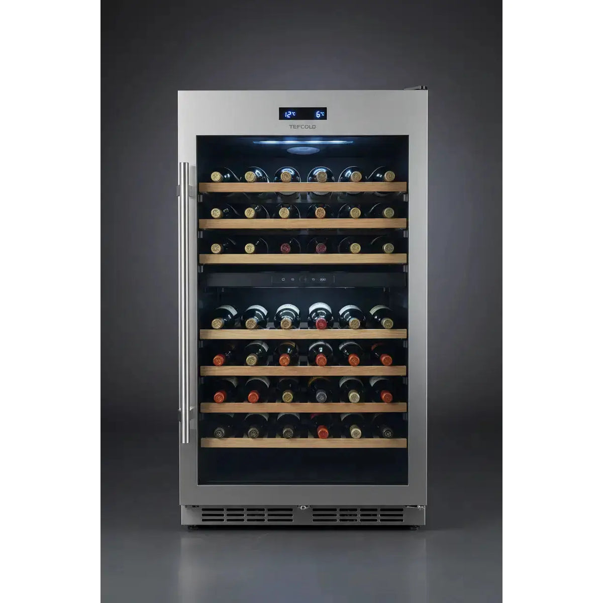 Tefcold TFW375S — 100 Bottle Freestanding Dual Zone Wine Fridge