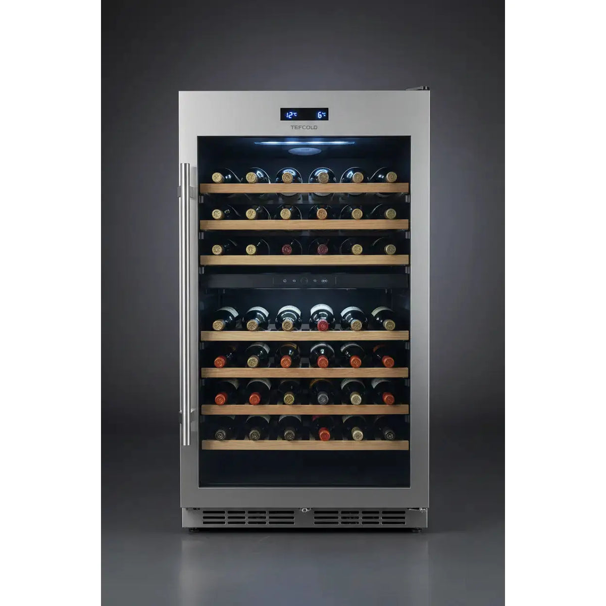 Tefcold TFW375S — 100 Bottle Freestanding Dual Zone Wine Fridge