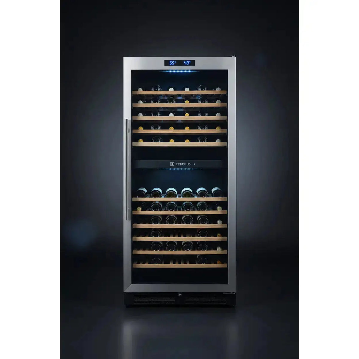 Tefcold TFW700S — 180 Bottle Tall Dual Zone Wine Cabinet