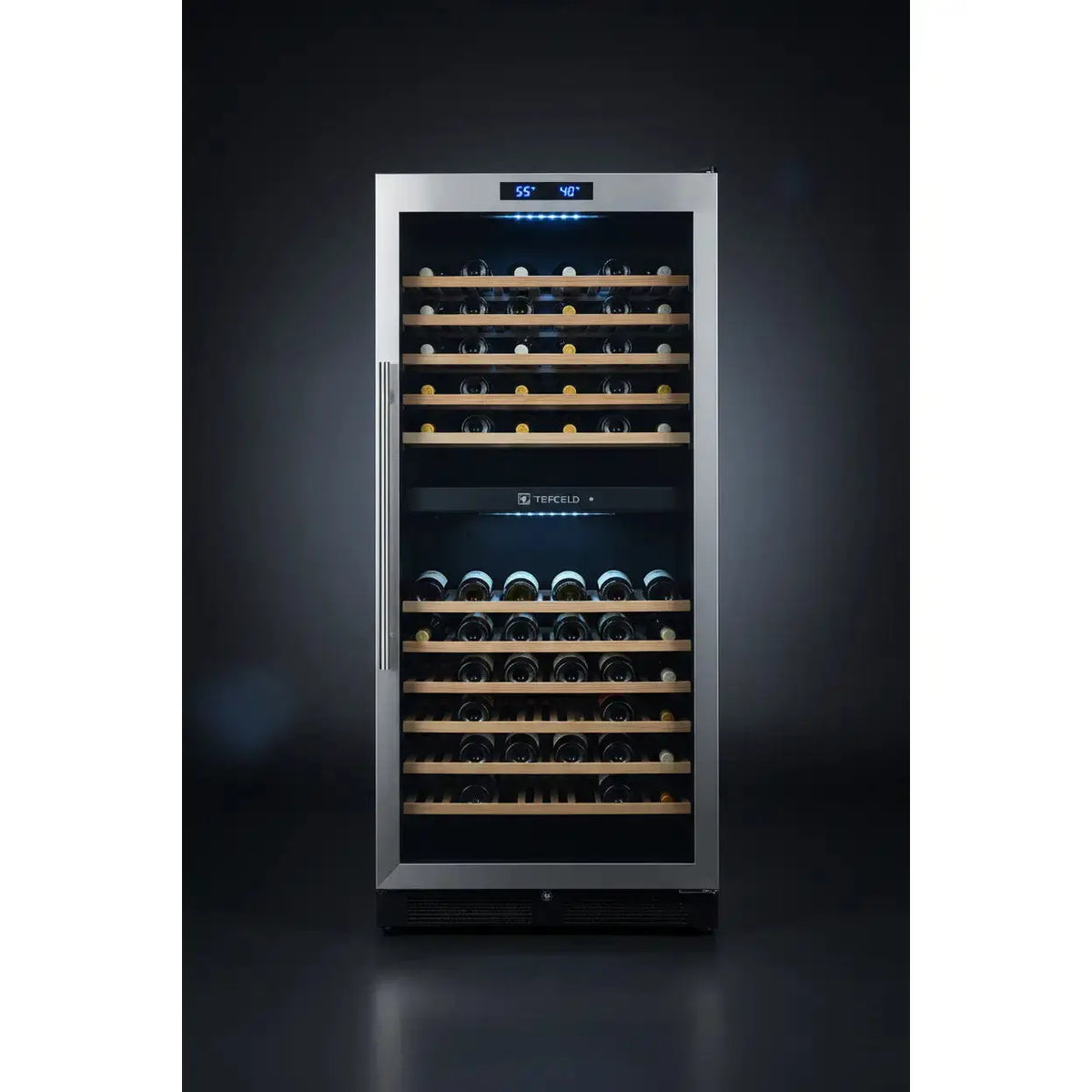 Tefcold TFW700S — 180 Bottle Tall Dual Zone Wine Cabinet