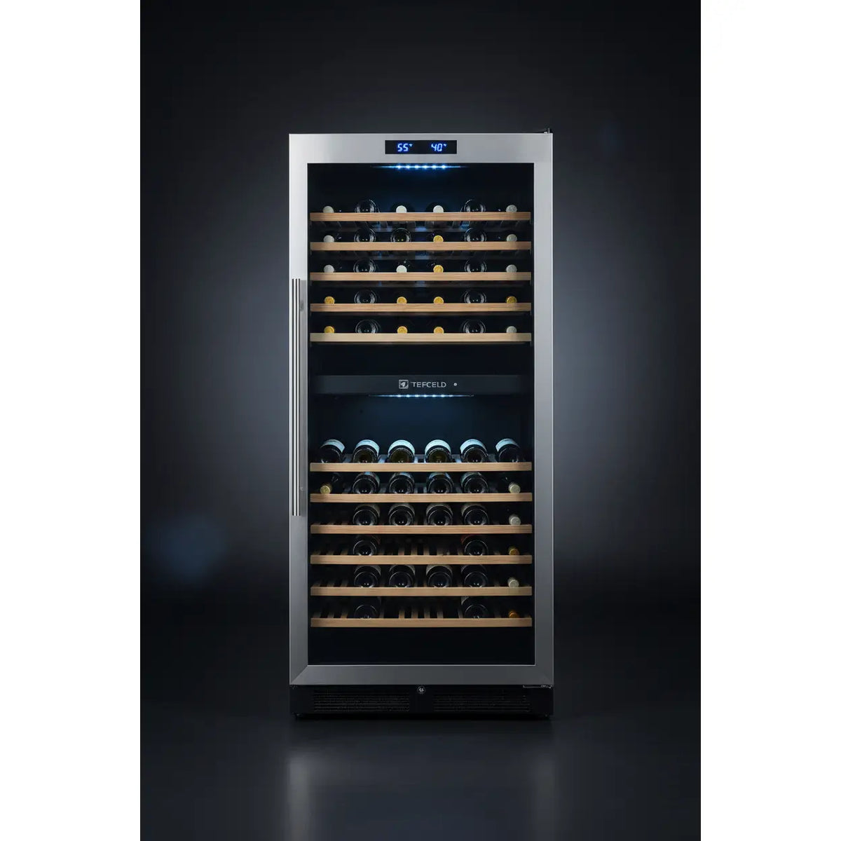 Tefcold TFW700S — 180 Bottle Tall Dual Zone Wine Cabinet
