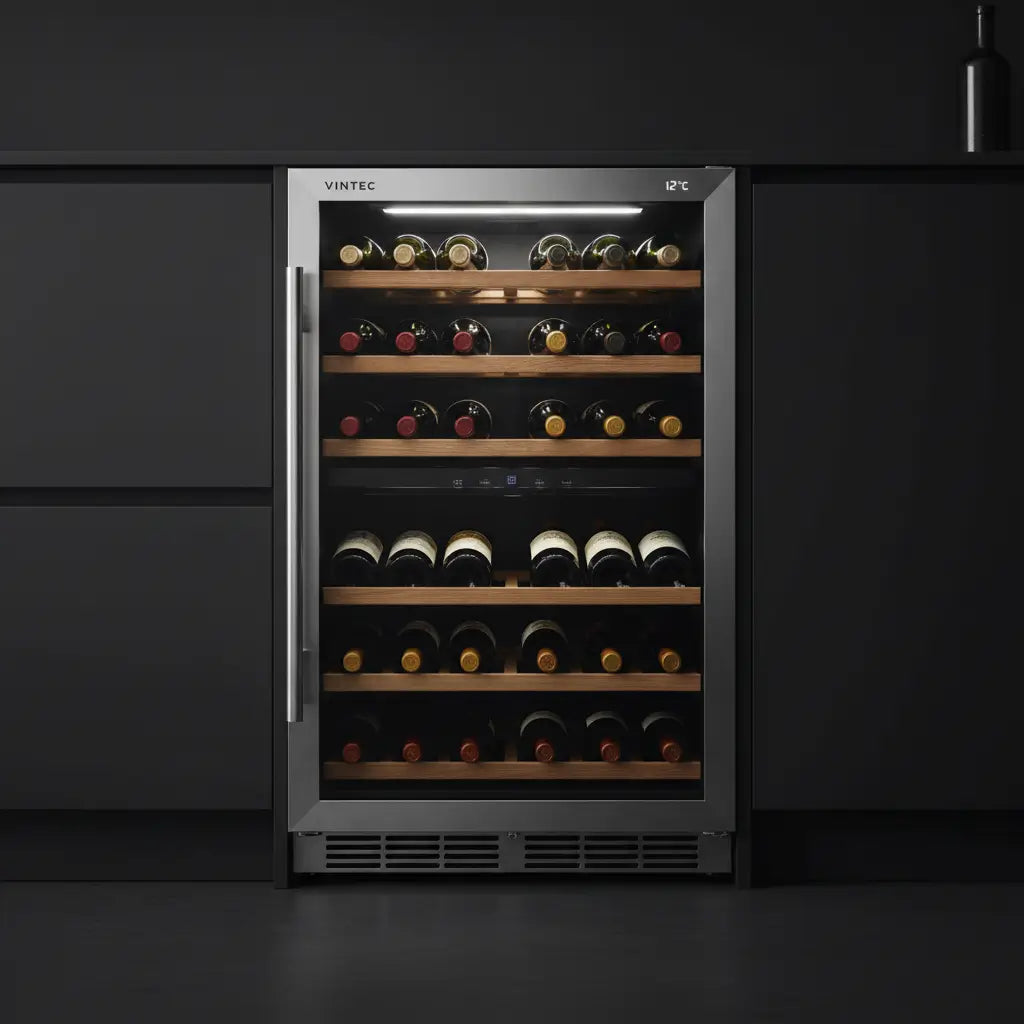 Vintec V120SG2 — 120 Bottle Freestanding Dual Zone Wine Fridge